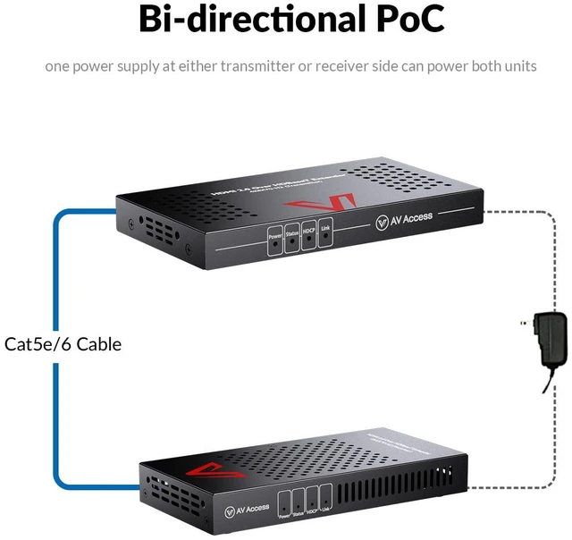 Alt view image 6 of 7 - AV Access HDBaseT 4K60Hz HDMI Extender Over Ethernet 230ft (4KEX70-H2)