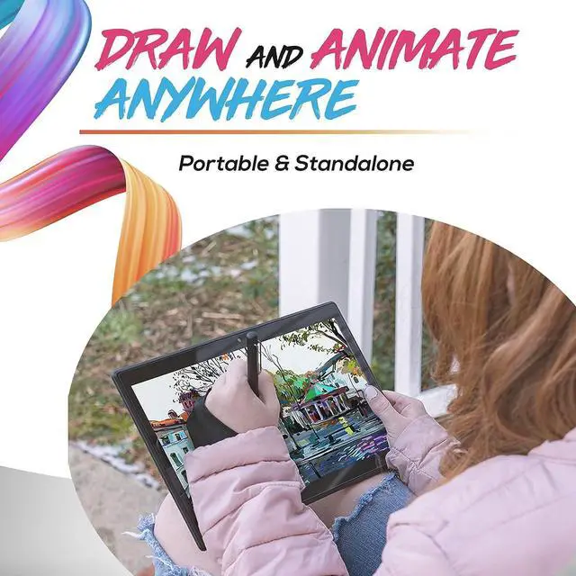 Alt view image 2 of 7 - Simbans PicassoTab XL Drawing Tablet No Computer Needed with 11.6 Inch Screen [4 Bonus Items] Stylus Pen, Portable, Standalone, Android 11, Best Gift for Beginner Digital Graphic Artist - PCXL