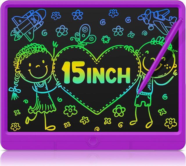 GIGART LCD Writing Tablet for Kids 15 Drawing Board Reusable Electronic Doodle  Pad Portable Scribbler Boards Doodle Board for Kids Ages 4-8Purple 
