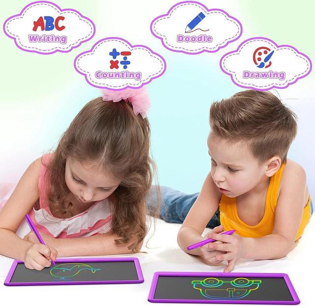 GIGART LCD Writing Tablet for Kids 15 Drawing Board Reusable Electronic Doodle  Pad Portable Scribbler Boards Doodle Board for Kids Ages 4-8Purple 