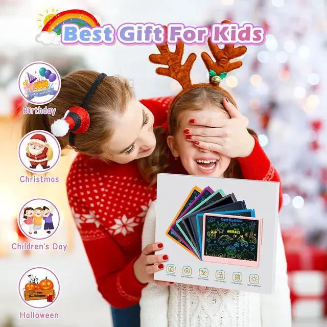 Alt view image 7 of 7 - GIGART LCD Writing Tablet for Kids 15" Drawing Board Reusable Electronic Doodle Pad Portable Scribbler Boards Doodle Board for Kids Ages 4-8Purple