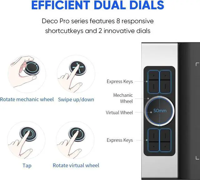 Alt view image 5 of 7 - XPPen Deco Pro MW Bluetooth Graphics Tablet 11×6 Inches Wireless Drawing Tablets Painting Pen Tablet for Drawing and Remote Learning (Deco Pro MW)