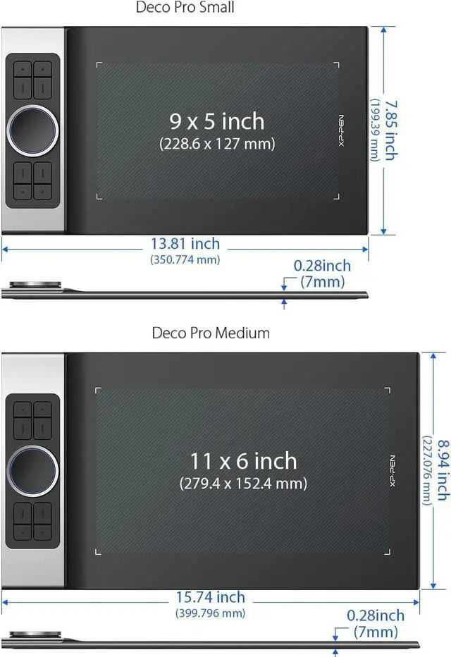 Alt view image 7 of 7 - XPPen Deco Pro MW Bluetooth Graphics Tablet 11×6 Inches Wireless Drawing Tablets Painting Pen Tablet for Drawing and Remote Learning (Deco Pro MW)