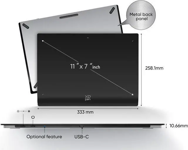 Alt view image 6 of 7 - XPPen Wireless Drawing Tablet Deco Pro LW 2nd, 11 Inch Bluetooth Computer Graphics Tablet with X3 Pro Stylus & Mini Key-dial, Digital Drawing Pad for Animation, Digital Art, Video Editing