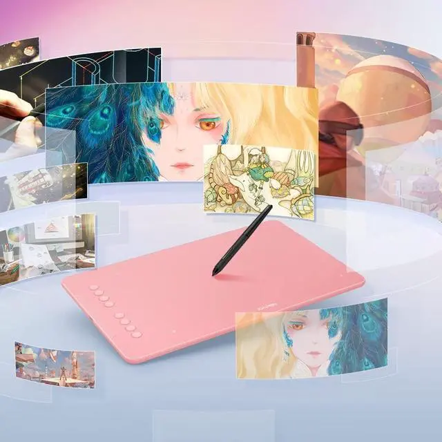 Alt view image 7 of 7 - Drawing Tablet-XPPen Deco 01 V2 10x6.25 Inch Graphics Tablet Digital Drawing Tablet for Chromebook with 8192 Levels Pressure Battery-Free Stylus and 8 Shortcut Keys (Pink)