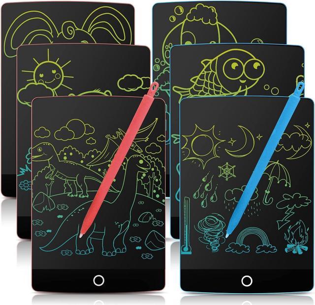 LCD Writing Tablet, 2 Packs Drawing Pads for Kids 3 4 5 6 Years Old 8.5  Inch Colorful Lines Doodle Scribble Boards Educational Toys for Boys Girls