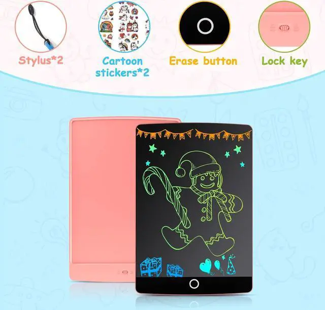 Alt view image 3 of 6 - Kids Writing Tablet Doodle Board, Colorful Drawing Pad, Electronic Drawing Tablet, Toodler Toys Gifts for Boys Girls Aged 3-8 Years Old, 6-Pack