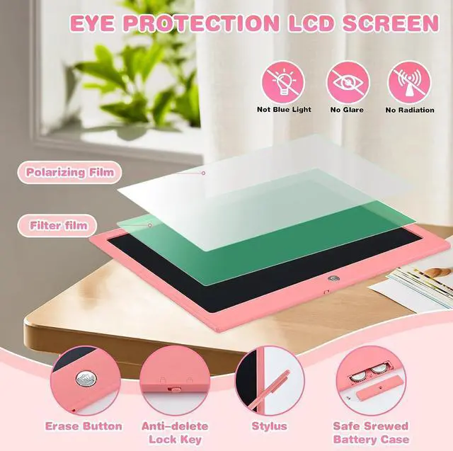Alt view image 2 of 7 - LCD Writing Tablet for Kids Toddler Toys, 15 Inch Drawing Board, Doodle Board Gifts for Kids,Kids Toy Christmas Birthday Gift, Drawing Tablet for 3 4 5 6 Years Old Toddler Boys Girls