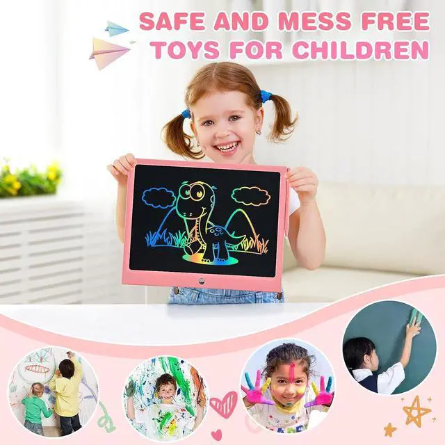 Alt view image 5 of 7 - LCD Writing Tablet for Kids Toddler Toys, 15 Inch Drawing Board, Doodle Board Gifts for Kids,Kids Toy Christmas Birthday Gift, Drawing Tablet for 3 4 5 6 Years Old Toddler Boys Girls