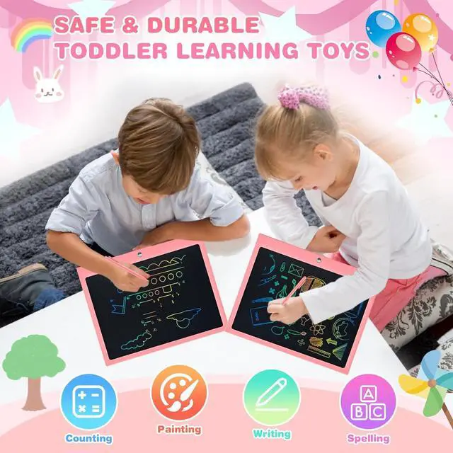 Alt view image 7 of 7 - LCD Writing Tablet for Kids Toddler Toys, 15 Inch Drawing Board, Doodle Board Gifts for Kids,Kids Toy Christmas Birthday Gift, Drawing Tablet for 3 4 5 6 Years Old Toddler Boys Girls