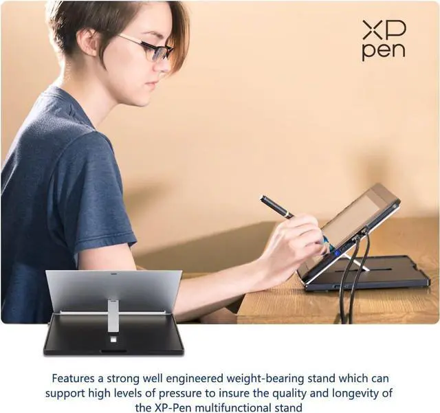 Alt view image 5 of 7 - XPPen Drawing Tablet Stand AC18 Multifunctional Metal Drawing Pen Tablet Stand for Pen Display Drawing Graphic Monitor Prevented Skidding Stander Holder