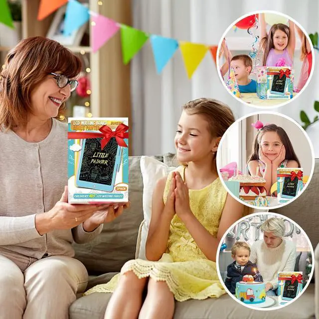 Alt view image 7 of 7 - LCD Writing Tablet Doodle Board, Colorful Drawing Pad, Electronic Drawing Tablet, Drawing Pads,Travel Gifts for Kids Ages 3 4 5 6 7 8 Year Old Girls Boys (10.5 inch, Pink&Pink)