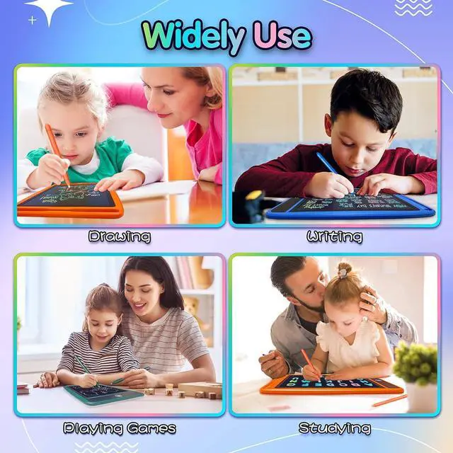 Alt view image 5 of 7 - 12 Pack LCD Writing Tablet for Kids 3 Years Old and up, 8.5 Inch Colorful Digital Drawing Pad LCD Doodle & Scribbler Boards Sketch Tablet Electronic Notepad Learning Pad for 3 4 5 6 Year Old Boys