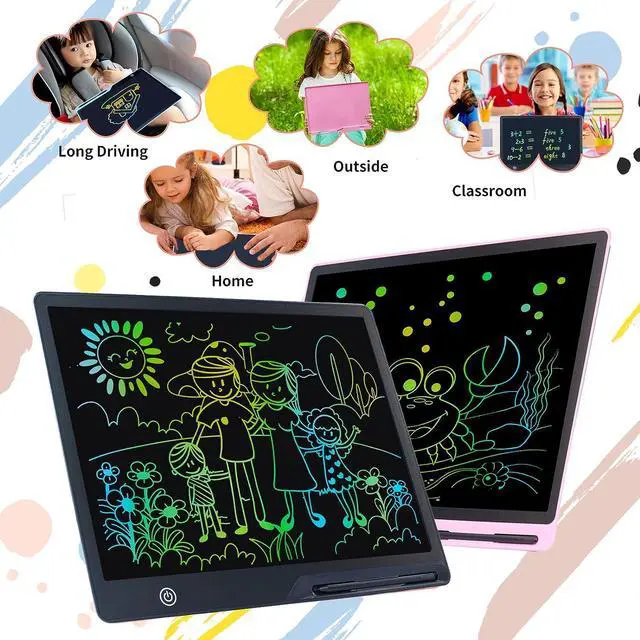 Alt view image 4 of 7 - 16 Inch Rechargeable LCD Drawing Tablet,Electronic Writing Tablet with Large Colorful Screen, Learning Gifts for 3-8 Year Old Boys and Girls(Ages 3+)