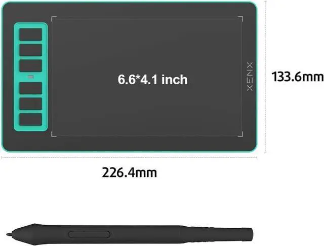 Alt view image 7 of 7 - XENX P1 MacOS and Android Supported Graphic Drawing Tablet P1-640 6x4 inch with 6 Shortcut Keys, 8192 Pressure Levels Battery-Free Pen for Digital Art, Design, E-Learning/Online Classes, OSU Gaming
