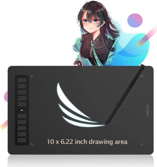Alt view image 2 of 7 - XENX P3-1060B Graphic Drawing Tablet 10x6 inch with 10 Shortcut Keys, 8192 Pressure Levels Battery-Free Pen Compatible with MacOS Windows Android for Art Drawing Design OSU