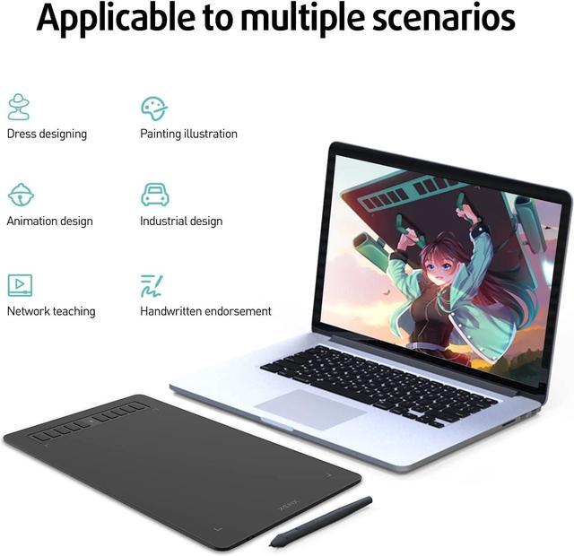 Alt view image 3 of 7 - XENX P3-1060B Graphic Drawing Tablet 10x6 inch with 10 Shortcut Keys, 8192 Pressure Levels Battery-Free Pen Compatible with MacOS Windows Android for Art Drawing Design OSU