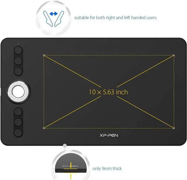 Alt view image 5 of 7 - Drawing Tablet XP-PEN Deco 02 Pen Tablet with P06 Passive Pen 10 x 5.63 Inch Working Area Graphic Tablet