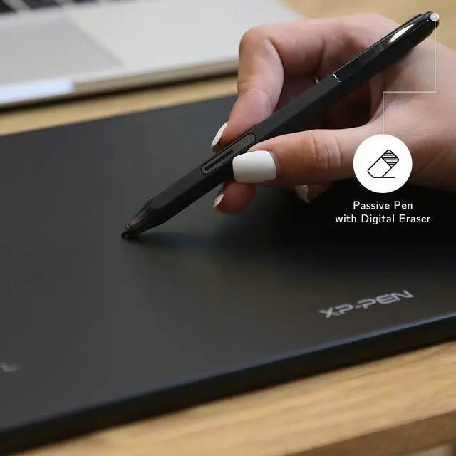 Alt view image 2 of 7 - Drawing Tablet XP-PEN Deco 02 Pen Tablet with P06 Passive Pen 10 x 5.63 Inch Working Area Graphic Tablet