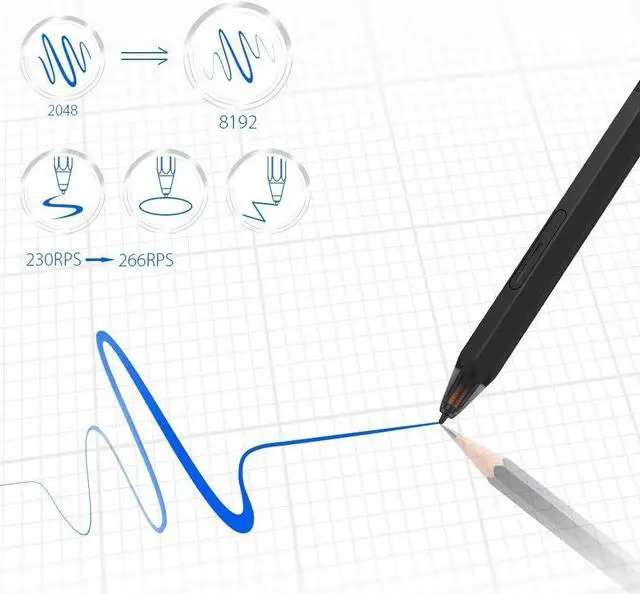 Alt view image 4 of 7 - Drawing Tablet XP-PEN Deco 02 Pen Tablet with P06 Passive Pen 10 x 5.63 Inch Working Area Graphic Tablet