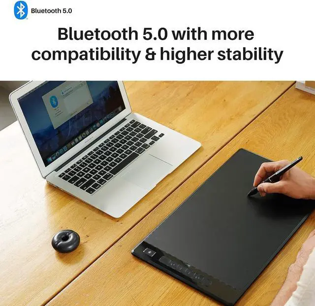 Alt view image 3 of 7 - HUION Inspiroy Giano G930L Wireless Graphics Drawing Tablet with Smart Mini LCD Screen and PW517 8192 Levels Pressure Battery-Free Stylus, 13.6 inches Bluetooth Digital Pen Tablet