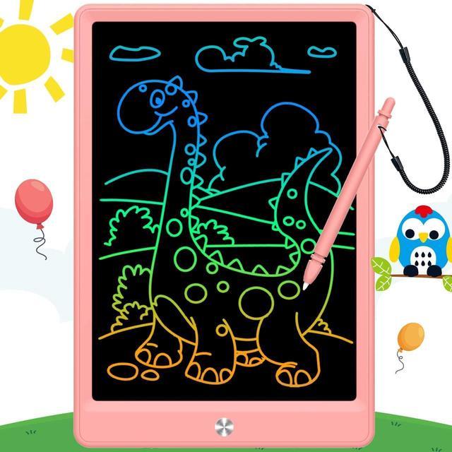 Toddler Toys for 3-6 Years Old Girls Boys, LCD Writing Tablet 12.5 Inch  Doodle Board, Electronic Drawing Tablet, Drawing Pads,Travel Gifts for Kids  Age 3 4 5 6 7 Year Old Girls Boys (Pink) 