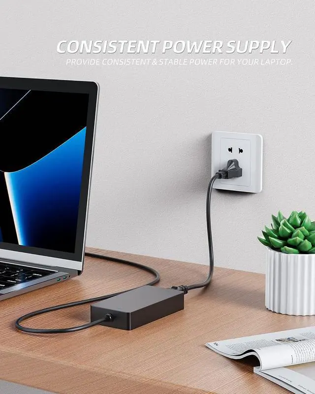 Alt view image 7 of 7 - 135W 100W USB C AC Charger Fit for Lenovo ThinkPad P14s P16s T16 L14 L15 Z16, ThinkBook 13x 14 14p 16 G2 G3 G4+ G6 G7 Laptop, Charging Indicator, UL Safety Certified