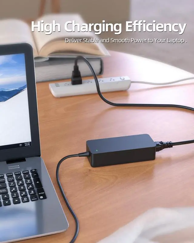 Alt view image 7 of 7 - Slim-Tip Charger Replacement for Lenovo Yoga Ideapad 730 720 730-15IKB 730-15IWL 720-15IKB 720S-15IKB 330S-15IKB 330-17ICH 330-15ICH Laptop, Charge Indicator LED, 90W 65W