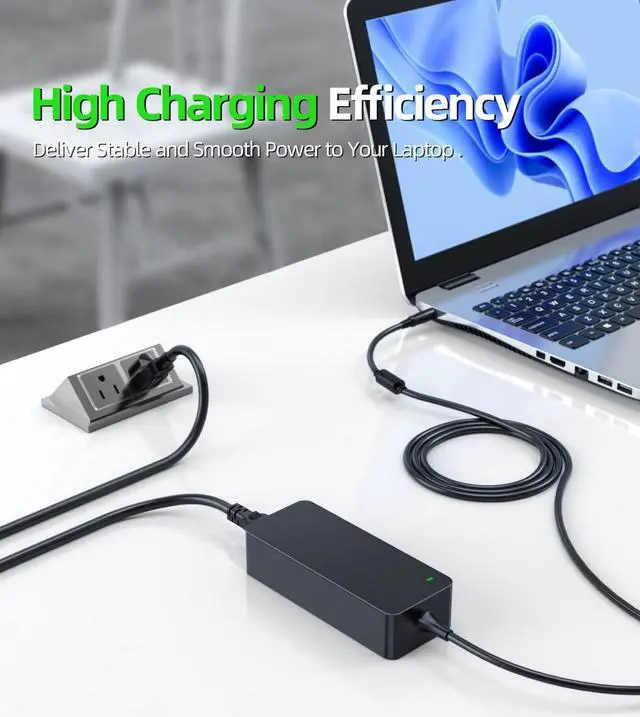 Alt view image 7 of 7 - 90W Charger Fit for Dell-Latitude 5310 5410 5510 5501 5401 5511 5411 2 in 1 Laptop AC Adapter Power Supply Cord