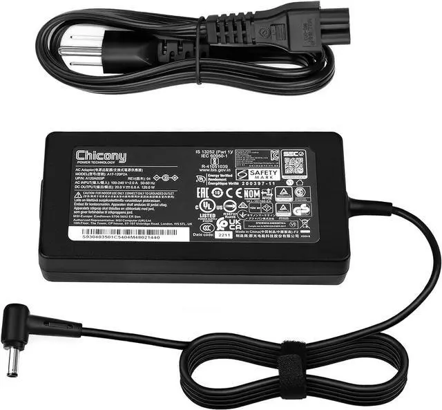 Alt view image 5 of 7 - 120W Charger for msi Laptop Charger msi gf63 gv15 GV15-Thin-11SC GF63 Thin 10 11 12Th Intel core Laptop ms-16r5 ms-16r6 ms-16r7 adp-120vh d a17-120p2a