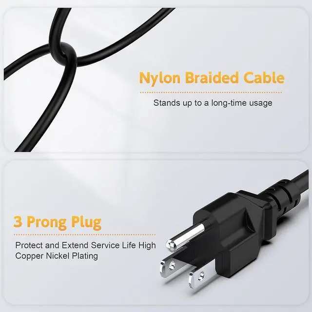 Alt view image 5 of 7 - 19V Power Cord for Acer Monitor S202HL S271HL SB220Q R240HY R221Q R271 S220HQL S230HL S231HL S232HL S240HL S241HL; H226HQL H236HL H276HL G226HQL G236HL G246HL GN246HL Monitor Power Supply 65W