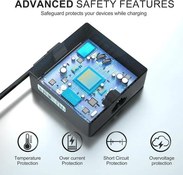 Alt view image 4 of 7 - 100W USB-C Laptop Charger for Asus - Fit for ASUS ROG A20-100P1A, Flow Z13 X13, 100W PD Fast Charging for Asus ROG Flow Acer HP Lenovo ThinkPad MacBook Type C Adapter, Fit for 90W 65W 45W 27W 15W