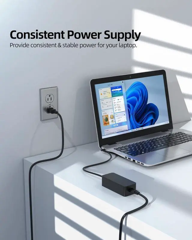 Alt view image 7 of 7 - Blue Tip 65W Charger Fit for HP Zbook Firefly 14-G7 15-G7 14-G8 15-G8 15.6-G8 inch Laptop Power Supply Cord