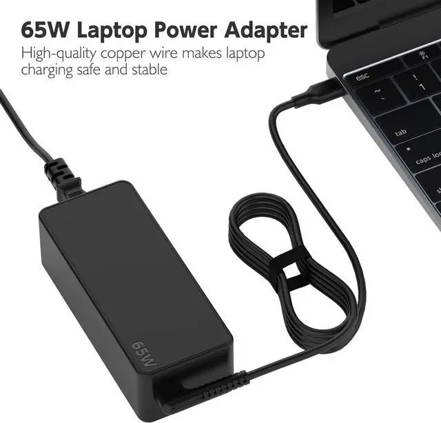 Alt view image 4 of 7 - 65W 45W USB C Laptop Charger for Lenovo Yoga 720 730 920 C740 C940 C930 730S C630 S730 910 720-13IKB 730-13ikb Type C IdeaPad-Yoga Series ThinkPad Chromebook Laptop Power Adapter
