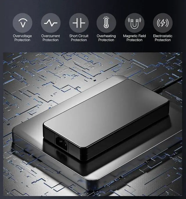 Alt view image 6 of 6 - 240W AC Charger Compatible with Dell G3 G5 G7 G15 Series Gaming Laptop - (Compatible with Dell All 240W 180W AC Adapter GA240PE1-00 Power Supply)