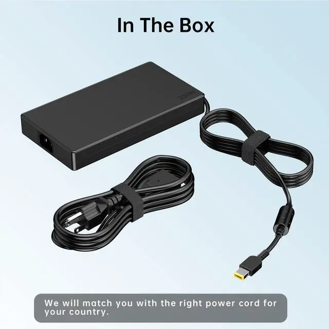 Alt view image 6 of 7 - 230W Power Supply Fit for Lenovo Legion 5 Charger ADL230SCC3A ADL230SDC3A P73 P71 P15 T15g P17 Thinkpad Mobile Workstation Slim 230W AC Adapter Slim-Tip