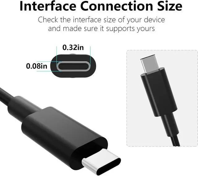 Alt view image 4 of 7 - 90W USB C AC Charger Compatible with Dell Laptop Charger