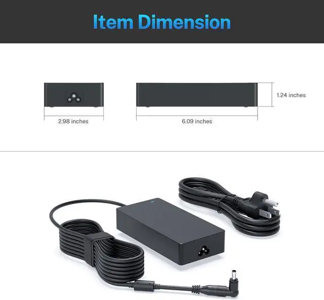 Alt view image 3 of 7 - 180W AC Charger Fit for MSI GF63 GF75 GS65 GS66 GF62 GF72 GF65 GS63 GS73 GS40 GS43 GS75 GE72 GE70 GE62 GL62 M VR MVR GL72 Apache Stealth Thin Phantom Pro Laptop Supply Adapter Power