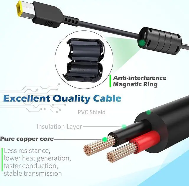 Alt view image 4 of 7 - 230W 170W Laptop Charger Replacement for Lenovo Legion 5 7 Y545 Y540 Y530 Y520 Y740 Y730 Y720,IdeaPad gaming 3 15iah7,Thinkpad P53 P52 P51 P50 P73 P72 P71 P70 P15 P17 T15G AC Adapter Power Supply Cord