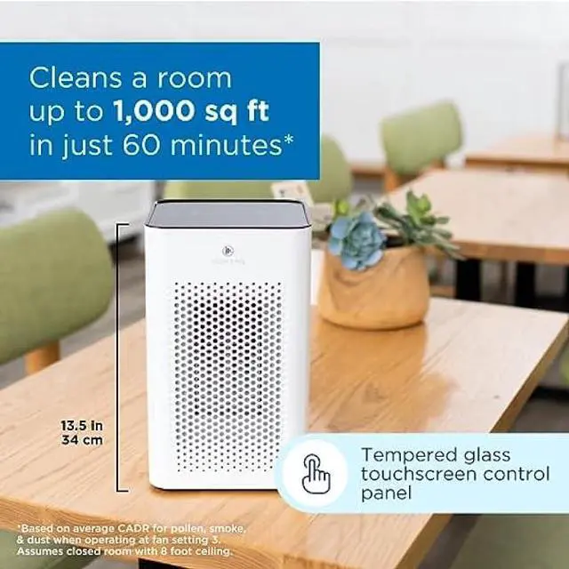 Alt view image 2 of 5 - Medify Air MA-25 Air Purifier with H13 True HEPA Filter | 500 sq ft Coverage | for Allergens, Wildfire Smoke, Dust, Odors, Pollen, Pet Dander | Quiet 99.7% Removal to 0.1 Microns | White, 1-Pack