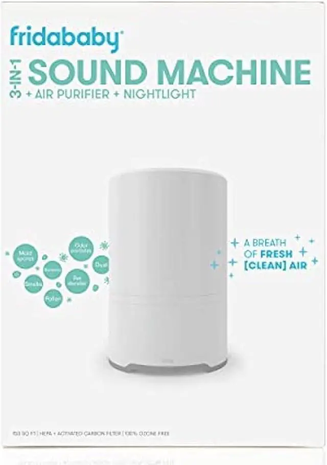 Alt view image 3 of 6 - Frida Baby 3-in-1 Sound Machine, Air Purifier + Nightlight with 3 Fan Speeds and Easy-Change Filter