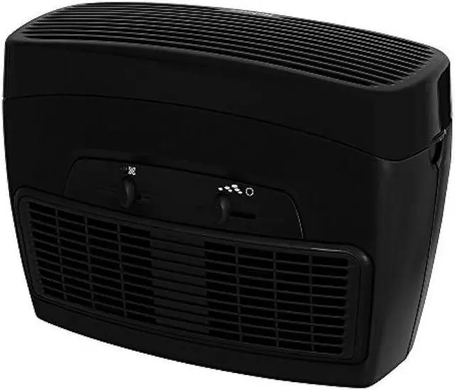 Alt view image 2 of 6 - Holmes Desktop HEPA-Type , 3 Speeds plus Optional Ionizer small Air Purifier, HAP242B-U, Black