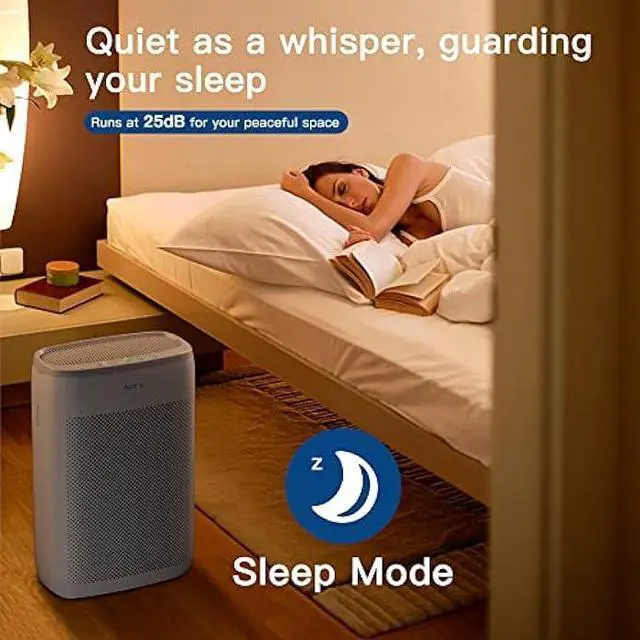 Alt view image 5 of 5 - AIRTOK Air Purifiers for Home Large Room up to 1100ft², HEPA Air Cleaner for home, H13 True HEPA Filter Removes 99.97% of Allergy, Pet Hair, Dander Smoke Pollen Dust, Ozone Free, Sleep Mode 25DB