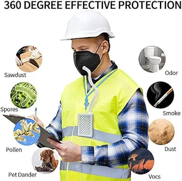Alt view image 2 of 6 - Rsenr Multifunctional Electrical Air Purifier Maskes,Reusable 3 Speeds Fan Modes Air Purifier with HEPA Filter for Travel,Cycling,Running,Climbing,Outdoor Sports