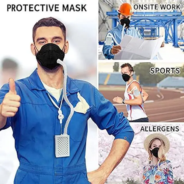 Alt view image 4 of 6 - Rsenr Multifunctional Electrical Air Purifier Maskes,Reusable 3 Speeds Fan Modes Air Purifier with HEPA Filter for Travel,Cycling,Running,Climbing,Outdoor Sports