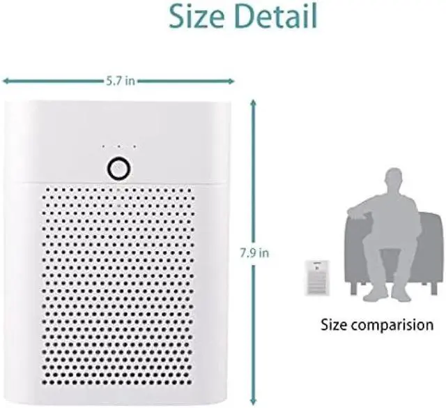 Alt view image 2 of 6 - Air Purifiers for Home Bedroom, 3-in-1 Indoor USB Desktop Air Cleaner 3 Stage Filtration
