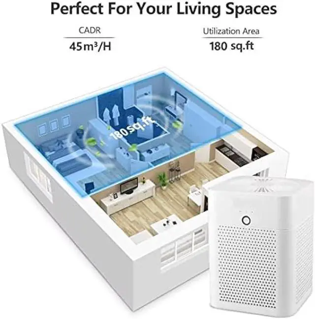 Alt view image 5 of 6 - Air Purifiers for Home Bedroom, 3-in-1 Indoor USB Desktop Air Cleaner 3 Stage Filtration