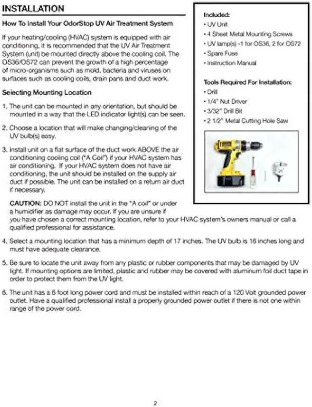 Alt view image 4 of 5 - OdorStop OS721 72W UV Air Purifier with 16-in Bulbs