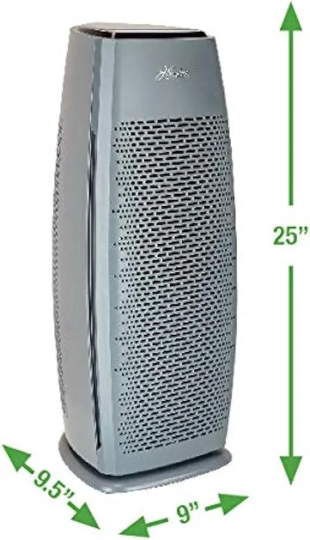 Alt view image 6 of 6 - Hunter HP600 Tall Tower Air Purifier Features Energy Star Certification True HEPA Filter, Multiple Fan Speeds, Soft Touch Digital Control Panel, Sleep Mode, Timer, Accent Light, Graphite