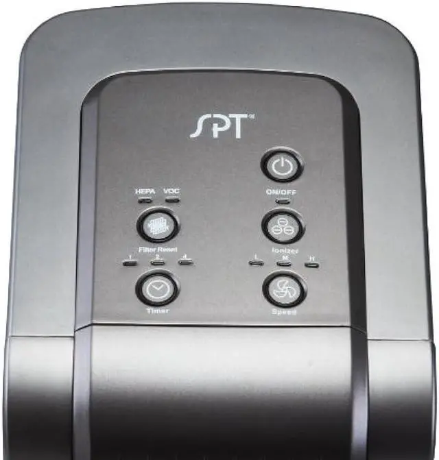 Alt view image 2 of 4 - SPT AC-2062G Tower HEPA/VOC Air Cleaner with ionizer